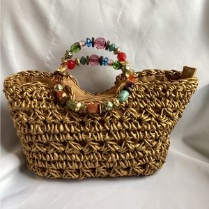Cappelli StrawWorld Natural Straw woven handbag